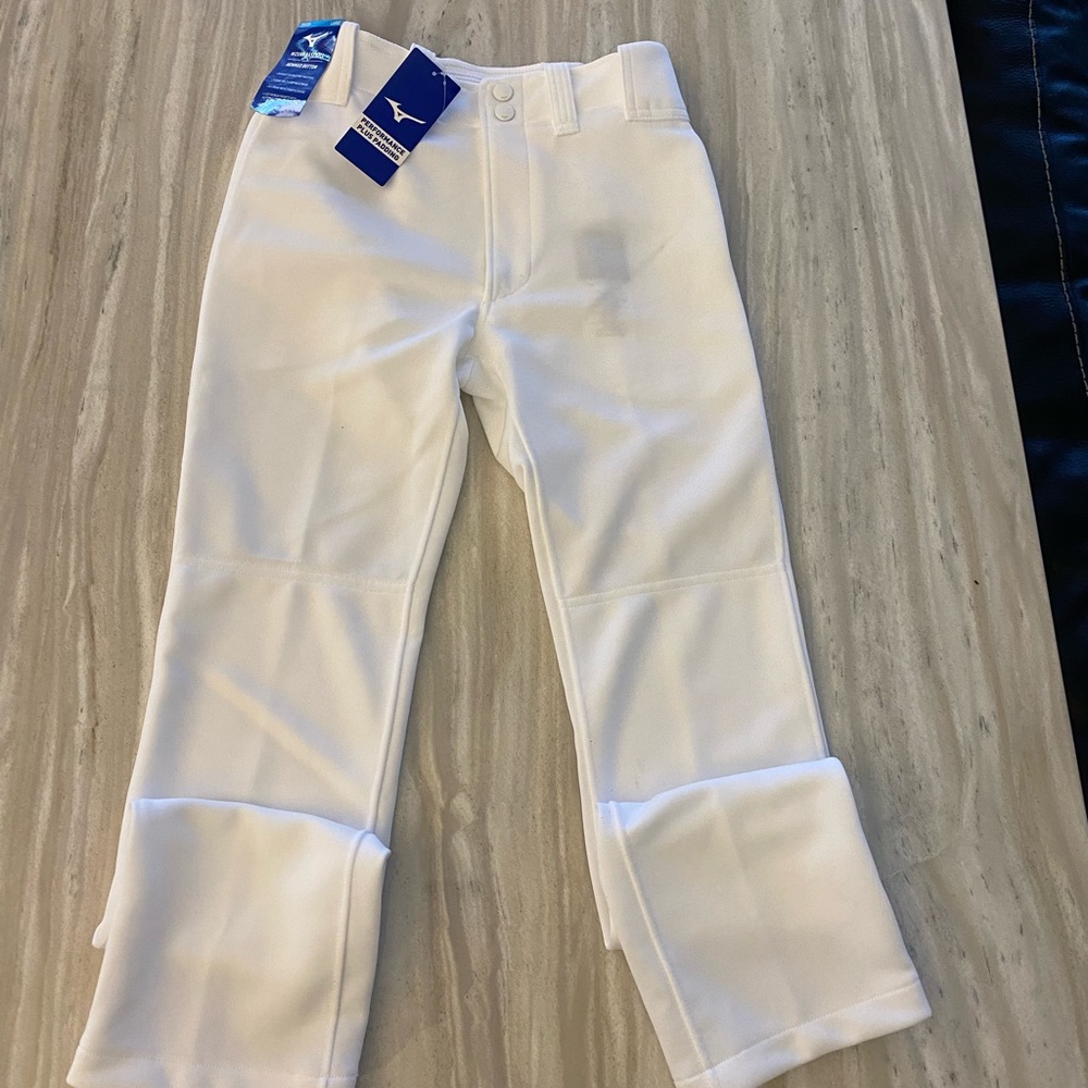 NWT White Baseball Pants, Youth Large